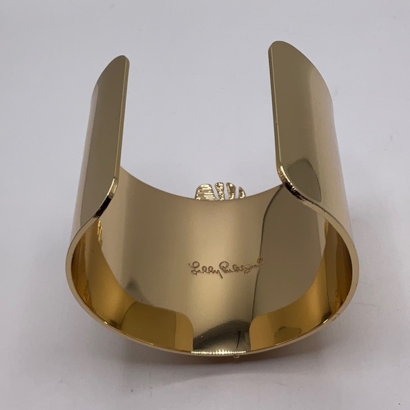 Lilly Pulitzer Gold Metallic Beach Comber Shell Cuff - Picture 7 of 7